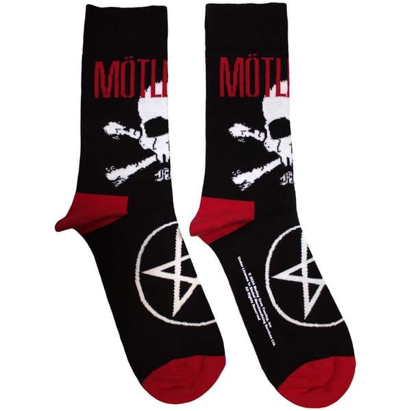 Motley Crue Unisex Ankle Socks: Skull & Crossbones (UK Size 7 - 11)