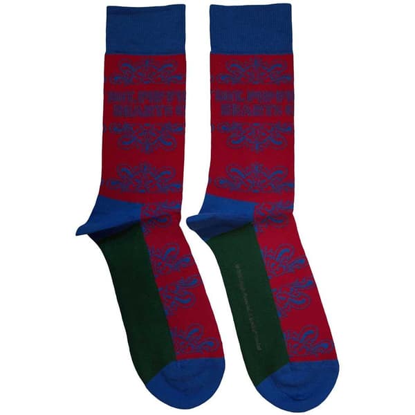 The Beatles Unisex Adult Sgt Pepper Text Outlines Socks Red 7 UK-11 UK