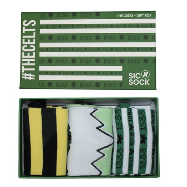 Celtic FC Mens SciSock Retro Gift Box Multicoloured 7 UK-11 UK