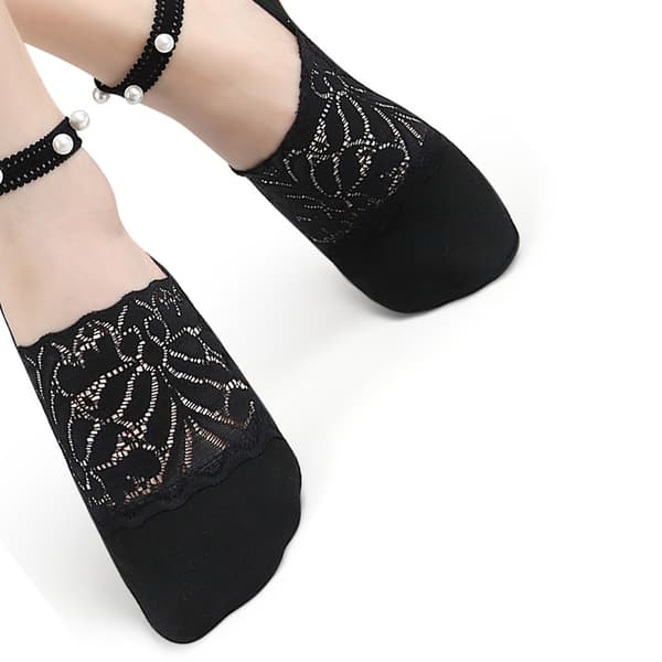 INF Eleganta spetsbåtsockor (2 par) - En storlek passar de flesta