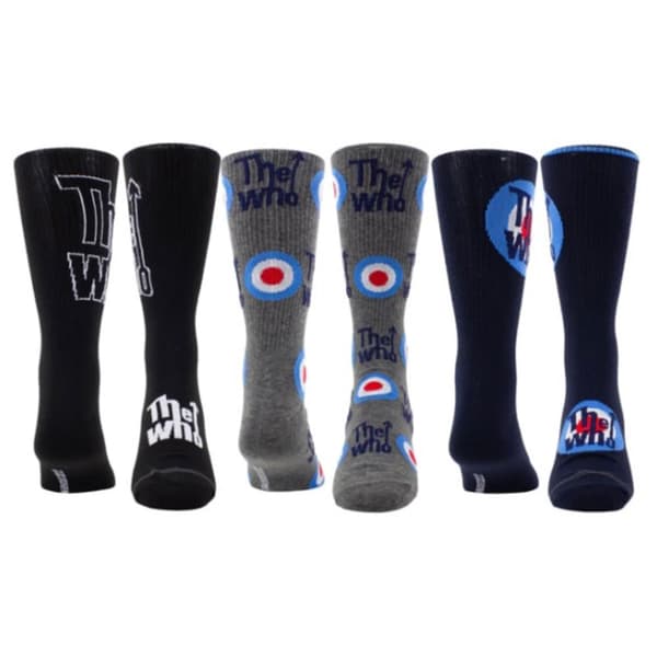 The Who Assorted Crew Socks 3 Pack One Size
