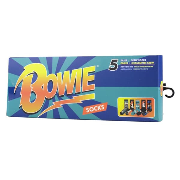 David Bowie Socks 5 Pack In Gift Box One Size