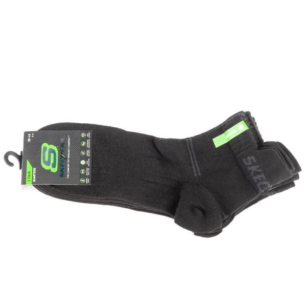 Skechers 3PPK Bamboo Mesh Quarter Socks SK42056-9999, Unisex, Strumpor, Svart