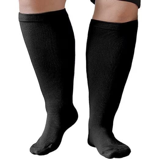 Kompressionsstrumpor Stödkniestrumpa med Extra Bred Vad