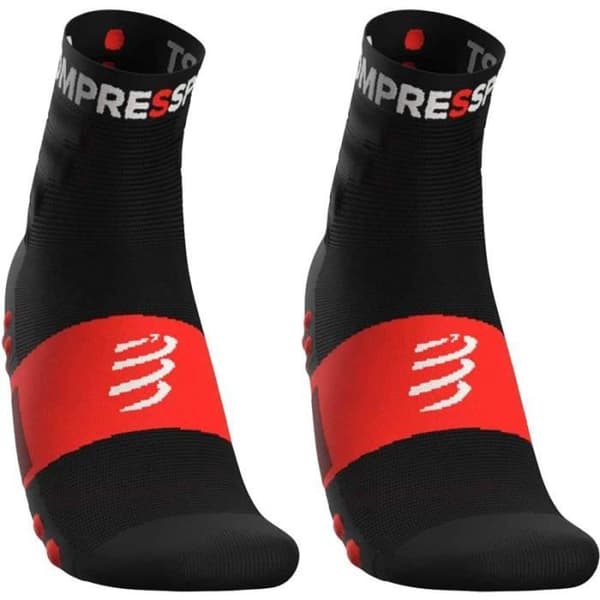 Compressport Pro Racing Strumpor Löpsockor - Paket med 2 - Svart - Storlek 42/44