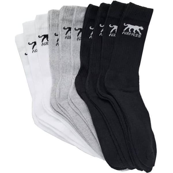 Strumpor Herr Airness - Set om 10 - Vit/Grå/Schwarz - Höga - Airness-logotyp