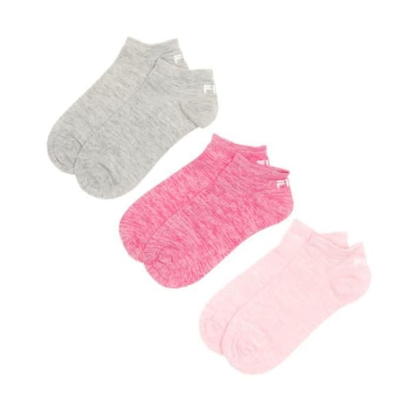 Grå/Rosa Sockor Dam Fila Osynliga - 3 par