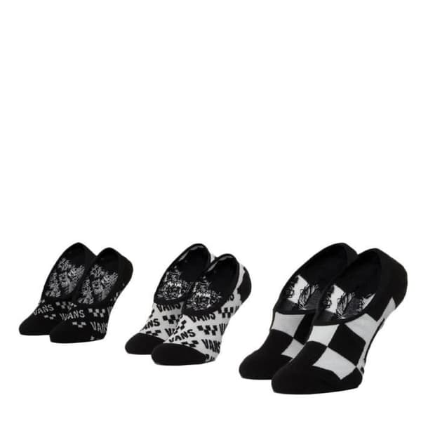 Chaussettes Dam Kvinna Vans Striper - Vit/Svart - 74% bomull
