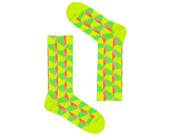 Farverige sokker - Neon 90m2 41-45