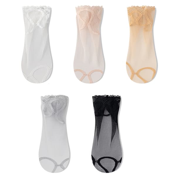 INF Andningsbara ankelstrumpor för kvinnor - 5-pack