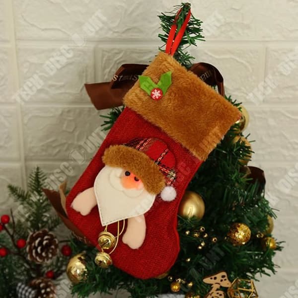 TD® Julstrumpa Godispåsar 14*21cm 4st Med LED-ljus Julklappspåsar Lämpliga för juldekoration