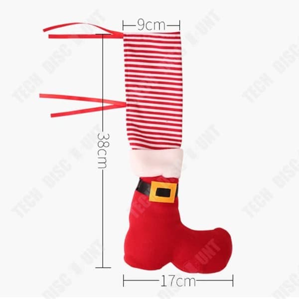 TD® 4-pack julstolsstrumpor halkfritt tillbehör skydd skydd stol fot bord semesterdekoration presentmöbler
