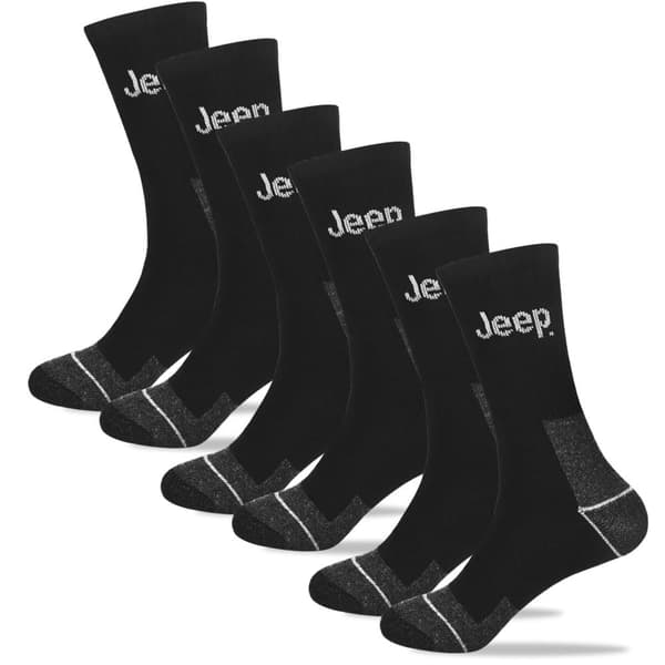 JEEP 6 par herresokker - Slidstærke vandresokker, arbejdssokker i bomuld
