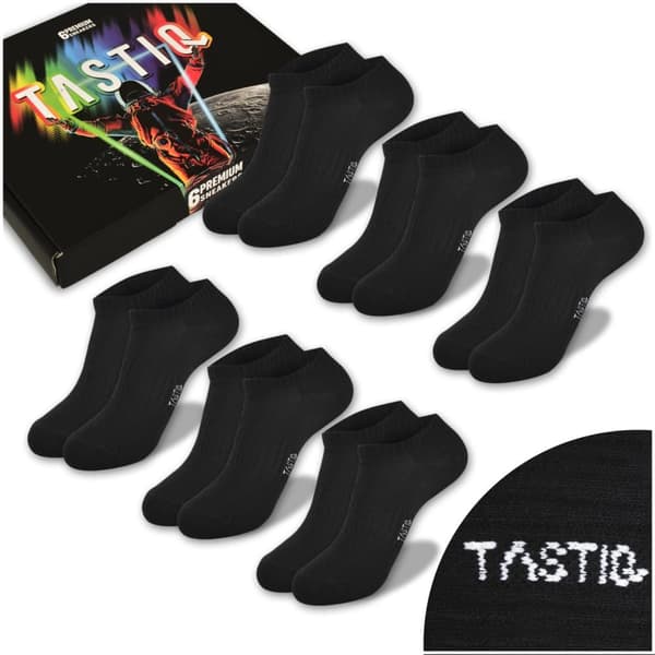 TASTIQ PREMIUM 6 paria - Miesten puuvillasukat, miesten lyhyet tennarisukat