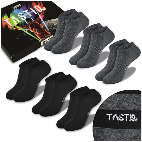 Tastiq Premium 6 Pairs - Miesten puuvillasukat, miesten lyhyet lenkkarisukat 39-42