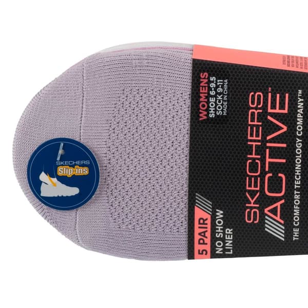 Skechers 5pk Microfiber Liner Socks S113836-PRLV, Kvinna, Strumpor, Lila