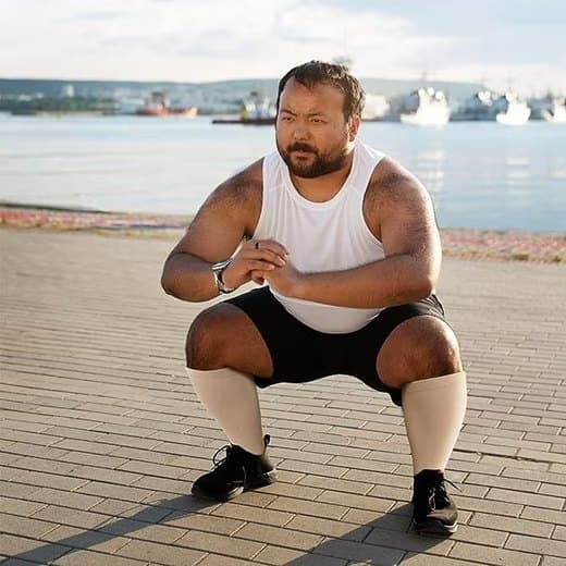 Kompressionsstrumpor Stödkniestrumpa XXL-4XL, Bred Vad