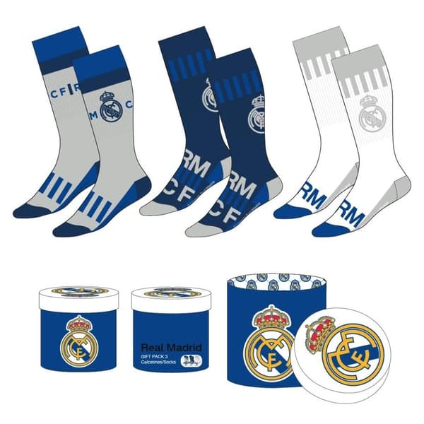 Real Madrid pack 3 adult socks