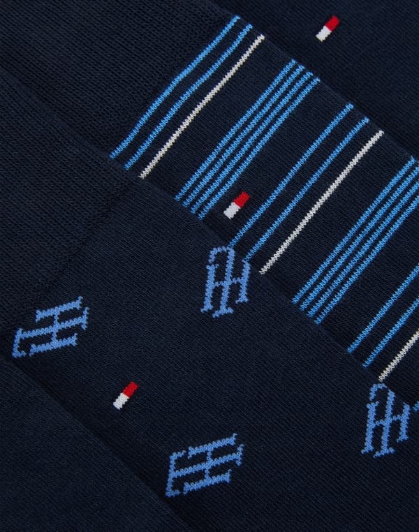 TOMMY HILFIGER Sokker Marineblå 4-pak sokker Gavesæt Gaveæske størrelse 39-42