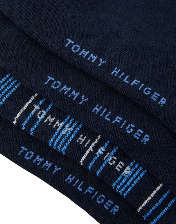 TOMMY HILFIGER Sokker Marineblå 4-pak sokker Gavesæt Gaveæske størrelse 39-42