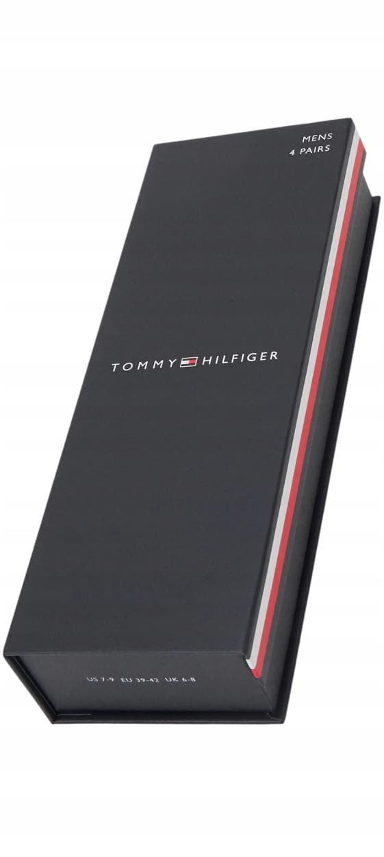 TOMMY HILFIGER Strumpor Svarta 4-PACK STRUMPOPPOR PRESENTSET PRESENTASK storlek 39-42