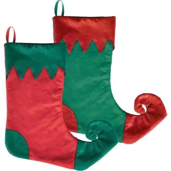 'P'TIT Clown re23576, Julsocka 36cm Röd eller Grön (x1)'