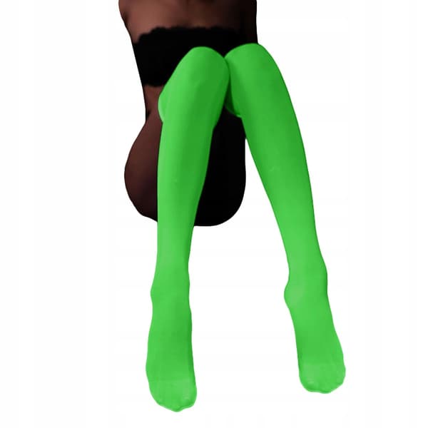 GLOW IN THE DARK strømper Selvbærende knæstrømper Dame Sexy FLUO