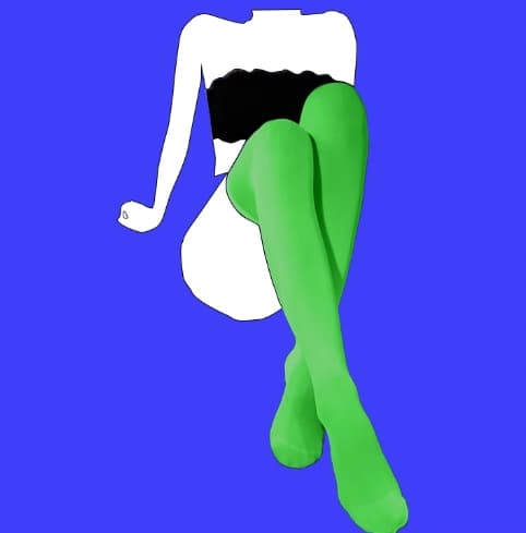GLOW IN THE DARK strømper Selvbærende knæstrømper Dame Sexy FLUO