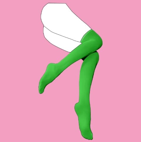 GLOW IN THE DARK strømper Selvbærende knæstrømper Dame Sexy FLUO