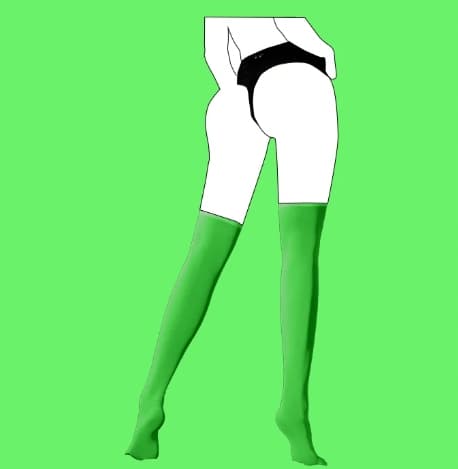 GLOW IN THE DARK strømper Selvbærende knæstrømper Dame Sexy FLUO