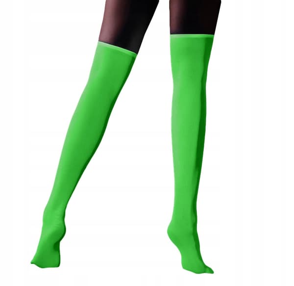 GLOW IN THE DARK strømper Selvbærende knæstrømper Dame Sexy FLUO