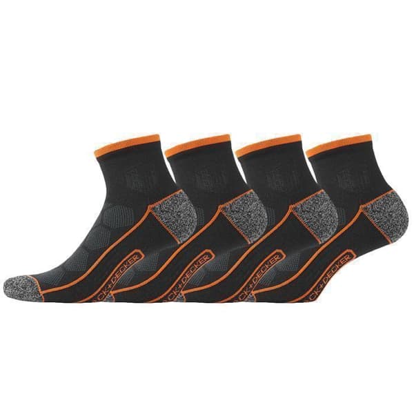 Arbetssockor - BLACK+DECKER - 4-pack - Förstärkta - Andningsbara - Bekväma