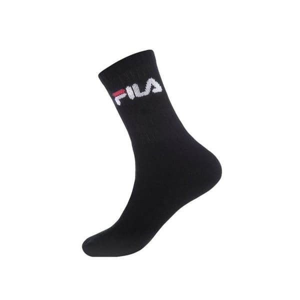 Fila strumpor herr, medelstora strumpor för män, multisport (paket med 3) - svart