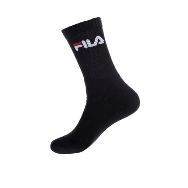 Fila strumpor herr, medelstora strumpor för män, multisport (paket med 3) - svart