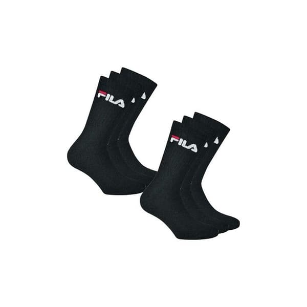 Filapack om 6 par höga tennisstrumpor unisex Tennisstrumpor Svart Blandad vuxen