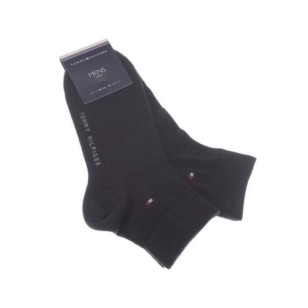 Tommy Hilfiger - Korta strumpor - Paket med 2 - Tunn - Bomull - Mörkblå - Herr #4018_9177