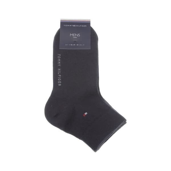 Tommy Hilfiger - Korta strumpor - Paket med 2 - Tunn - Bomull - Mörkblå - Herr #4018_9177