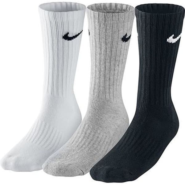 NIKE höga strumpor - Förpackning med 3 par - 100 % bomull - Svart, grå och vit