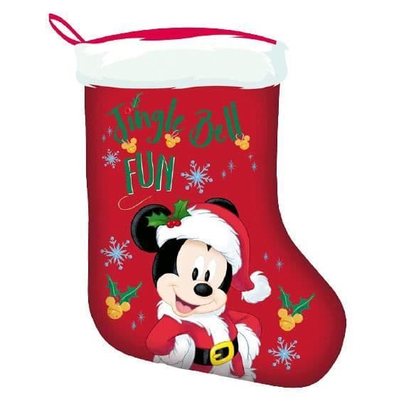 Arditex julstrumpa Mickey 42 cm polyesterröd