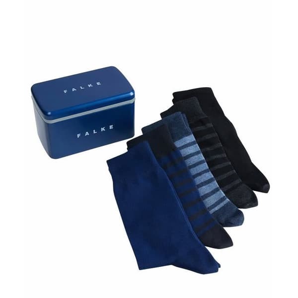 Strumpor herr - FALKE - vanlig, 3-pack - Blå/svart - Stretchbomull