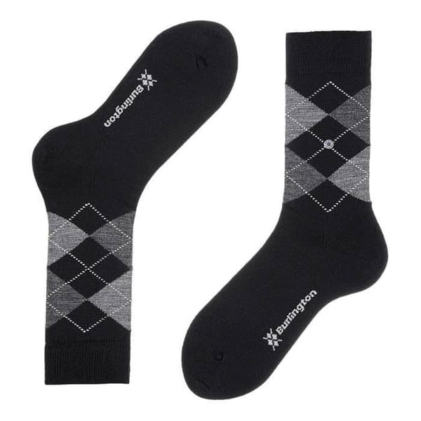 Strumpor - Burlington - Marylebone - Svart - 36/41 - Diamantmönster