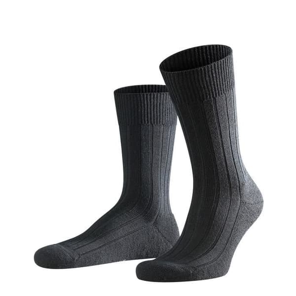 Herrstrumpor - FALKE - enfärgade - Merinoull - Svart
