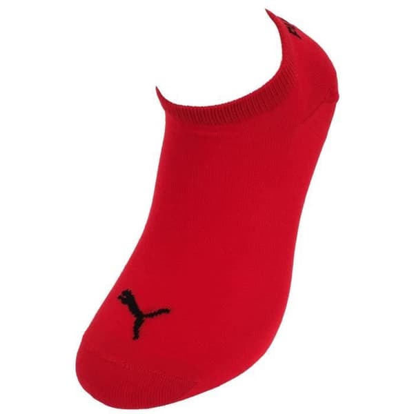Osynliga strumpor - Puma - Tunn röd/nyr/grå - 3 par - Broderad logo - Optimal komfort