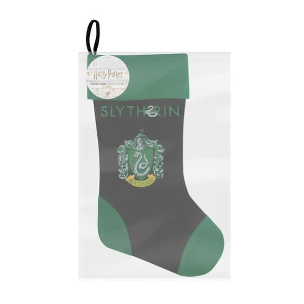 Julstrumpa - Cinereplicas - Slytherin - 45 cm - 95% bomull - Broderad emblem