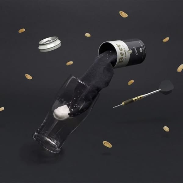 Calzini - Luckies - Ölstrumpor - Noir Stout - Bomull - Originale Gåvoidé