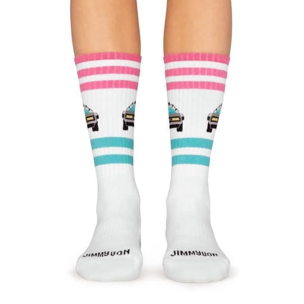 Athletic Delorean Strumpor - Jimmy Lion - Vit - Vuxen - Unisex