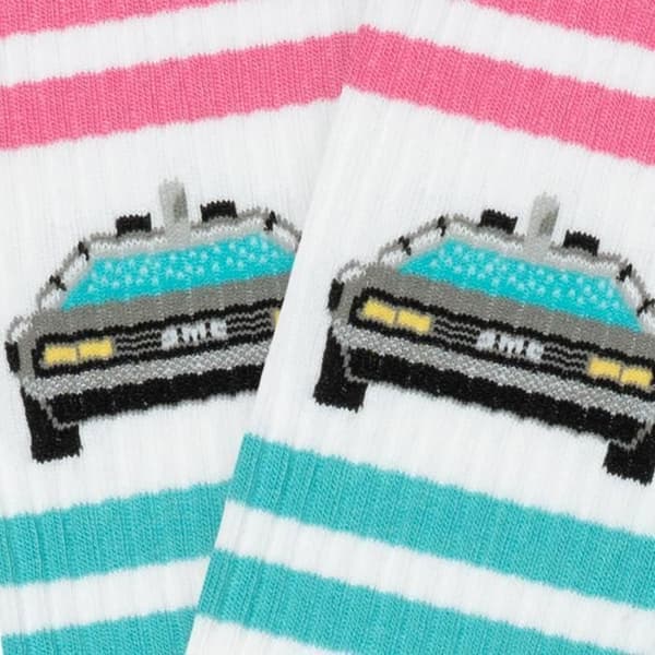 Athletic Delorean Strumpor - Jimmy Lion - Vit - Vuxen - Unisex