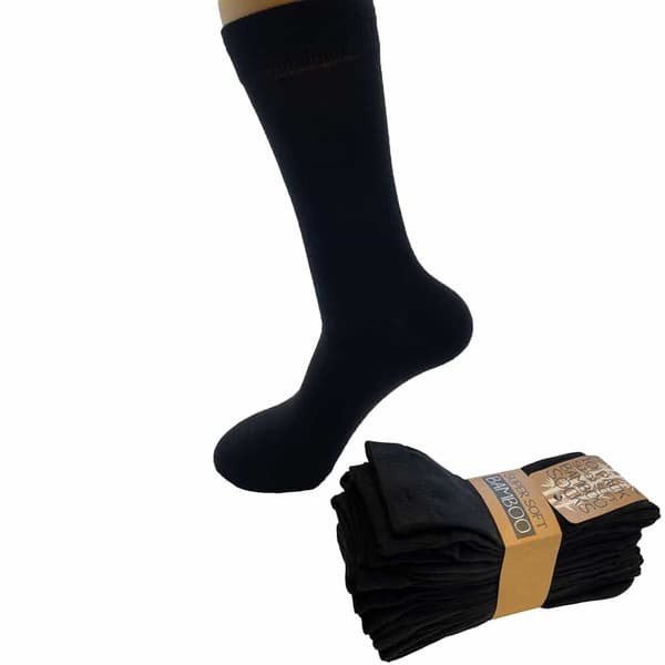 Bambu Strumpor 10 Par (Svart) 46-48