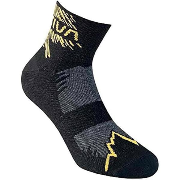 Löparstrumpor - LA SPORTIVA - Snabb löpning - Svart/Gul - Unisex - Storlek S/L