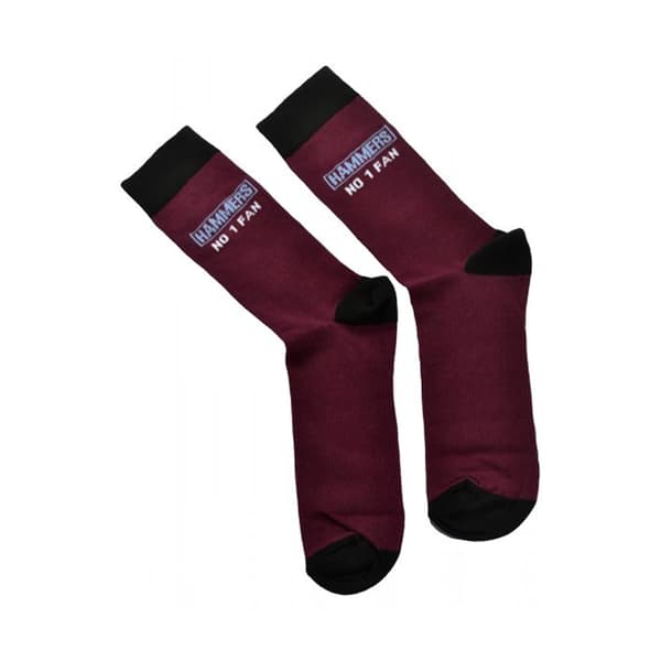 West Ham United FC Unisex Adult You Irons Hammers No.1 Fan Socks